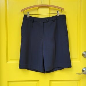Vintage Votre Nom Tailored Shorts Black Navy EUC 8 Dark Academia Quiet Luxury